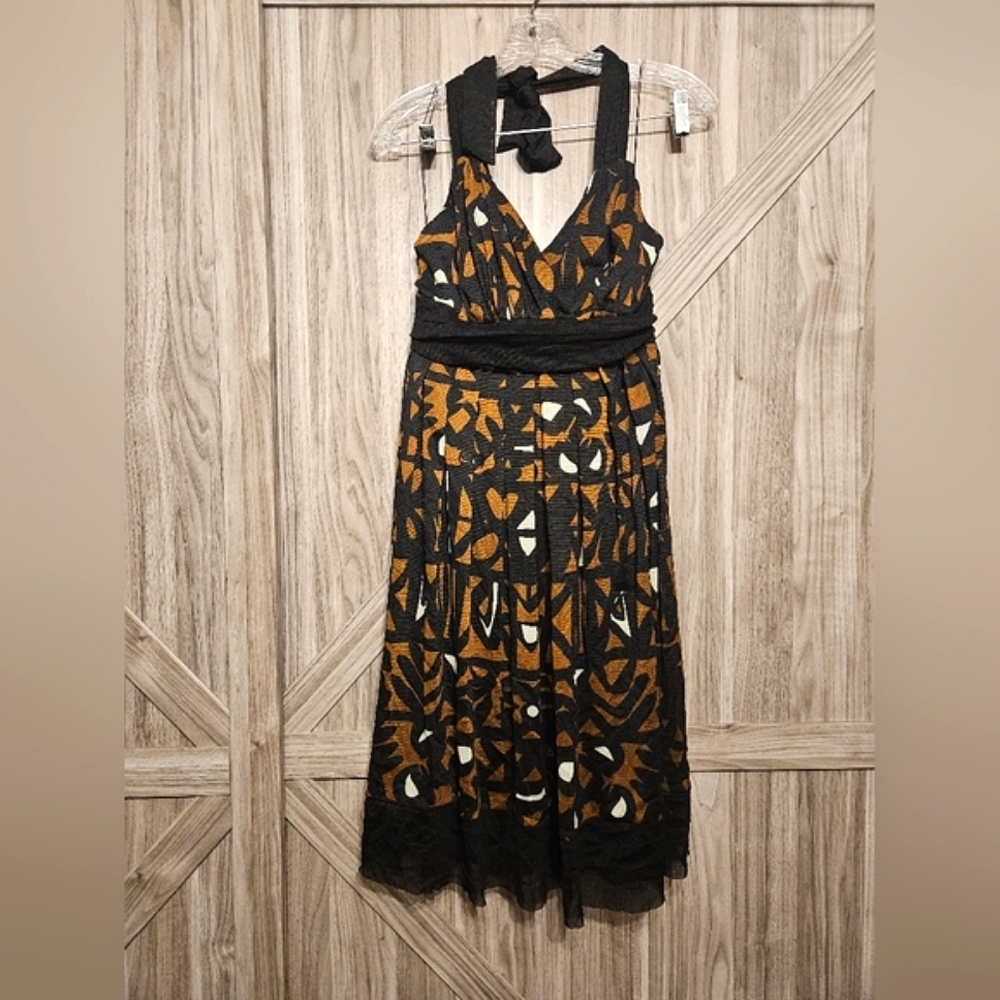 Dress Barn Brown and Black Dress